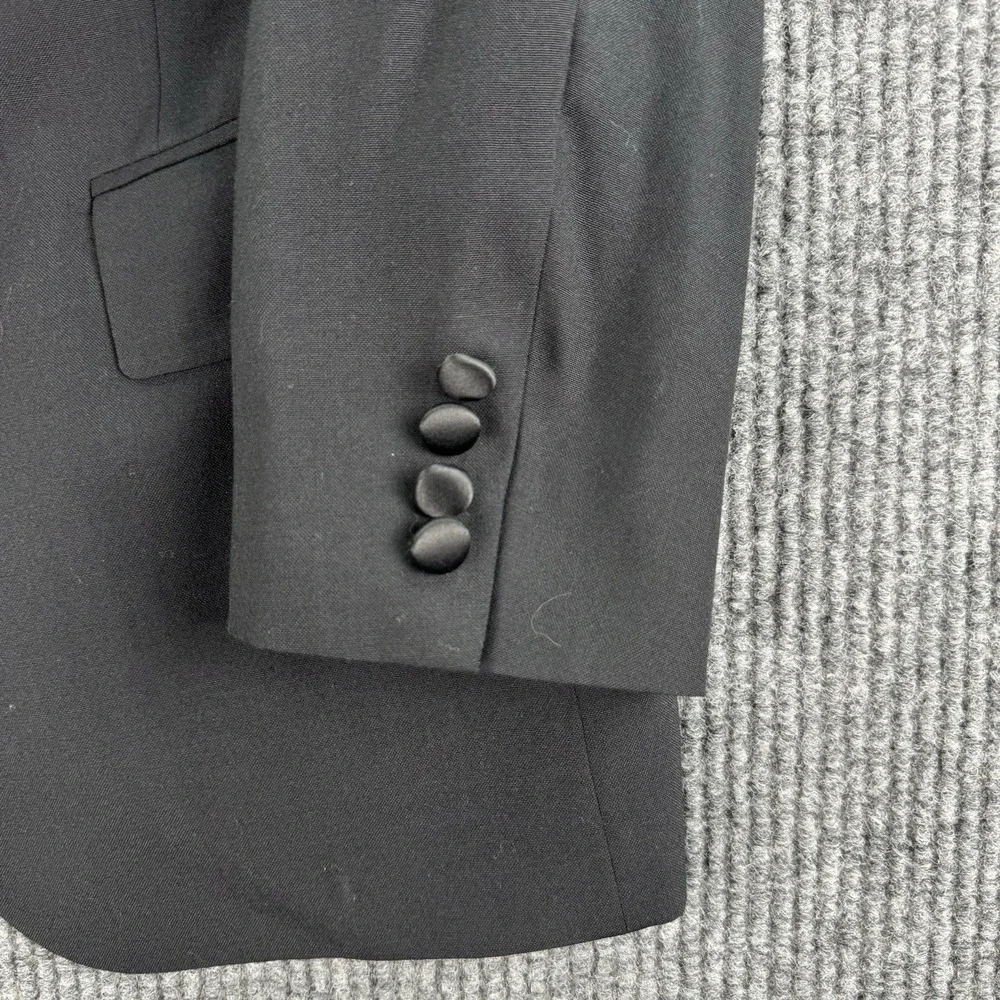 Polo University Club Tuxedo Jacket 42 S Black Wool Luxury Designer Ralph Lauren